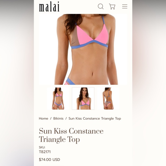 NWT Sun Kiss malai bathing suit set - Picture 8 of 9